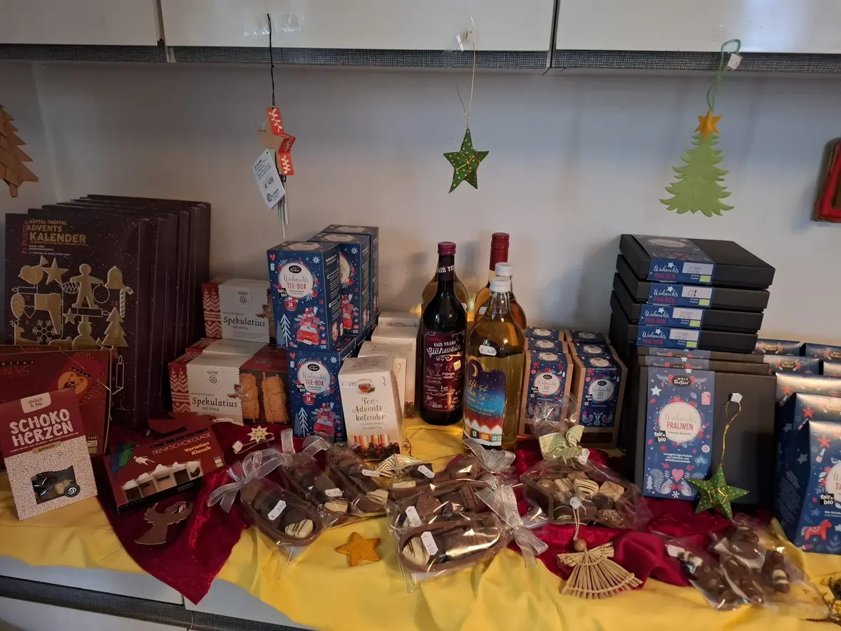 Weihnachtszimmer im Eine Welt Laden Egling