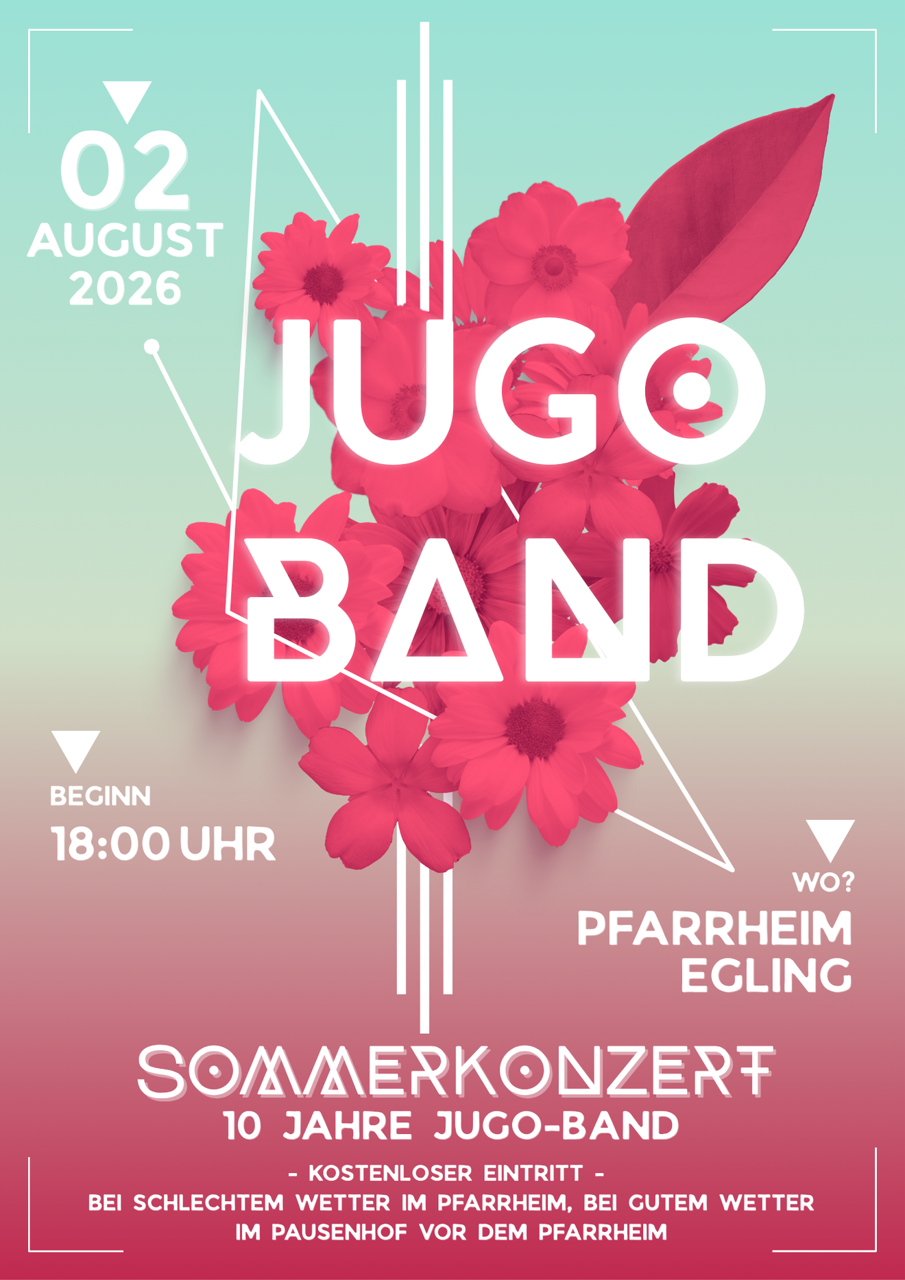Plakat Konzert JuGo Band 02.08.2026