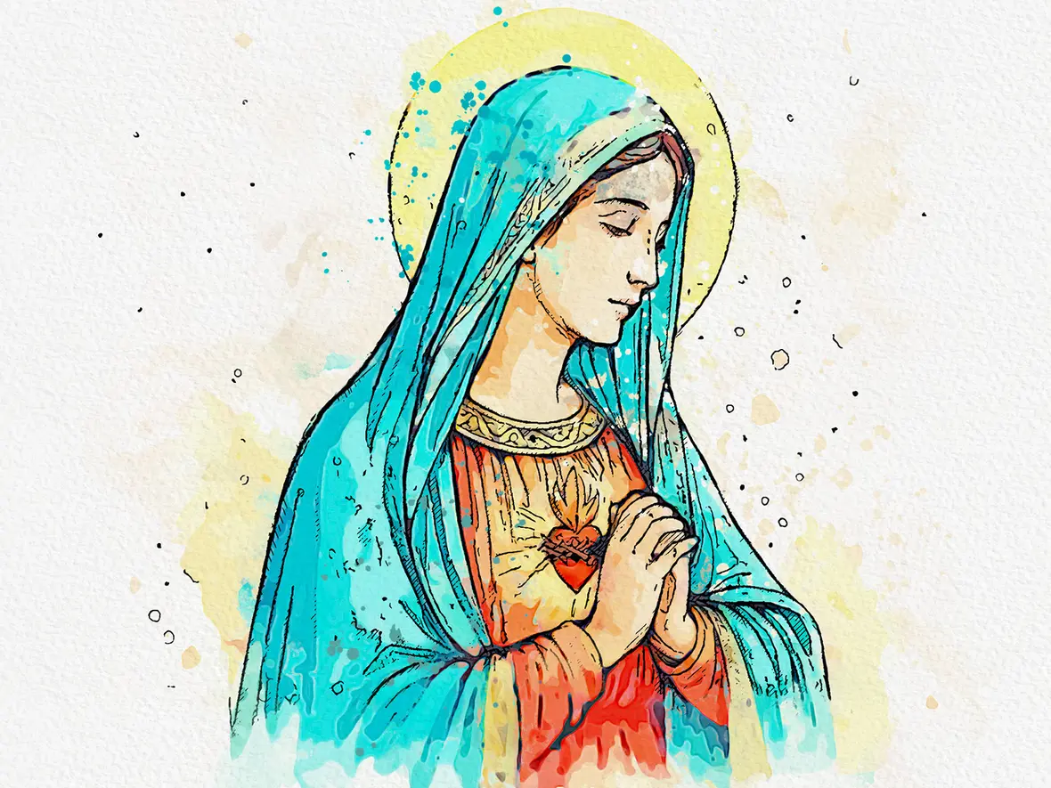 Illustrative Darstellung von der Jungfrau Maria